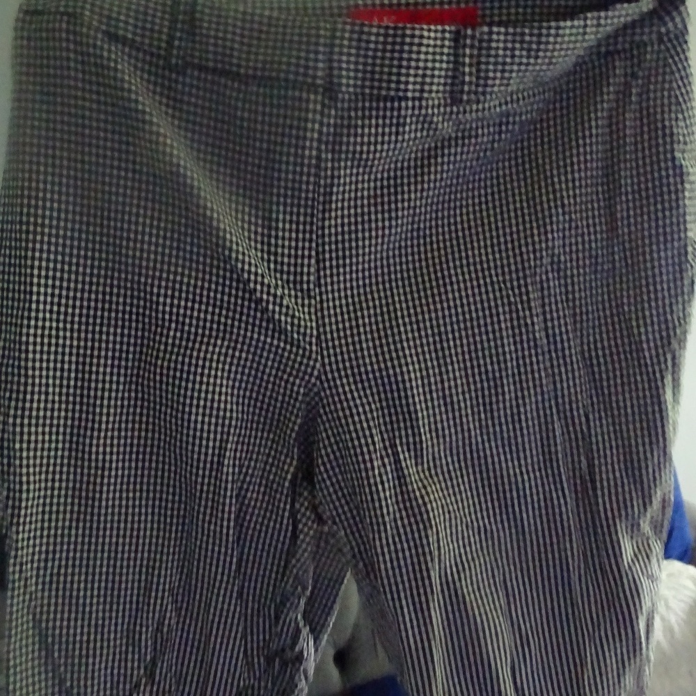 ANNE KLEIN BLACK AND WHITE CHECKERED SHORTS